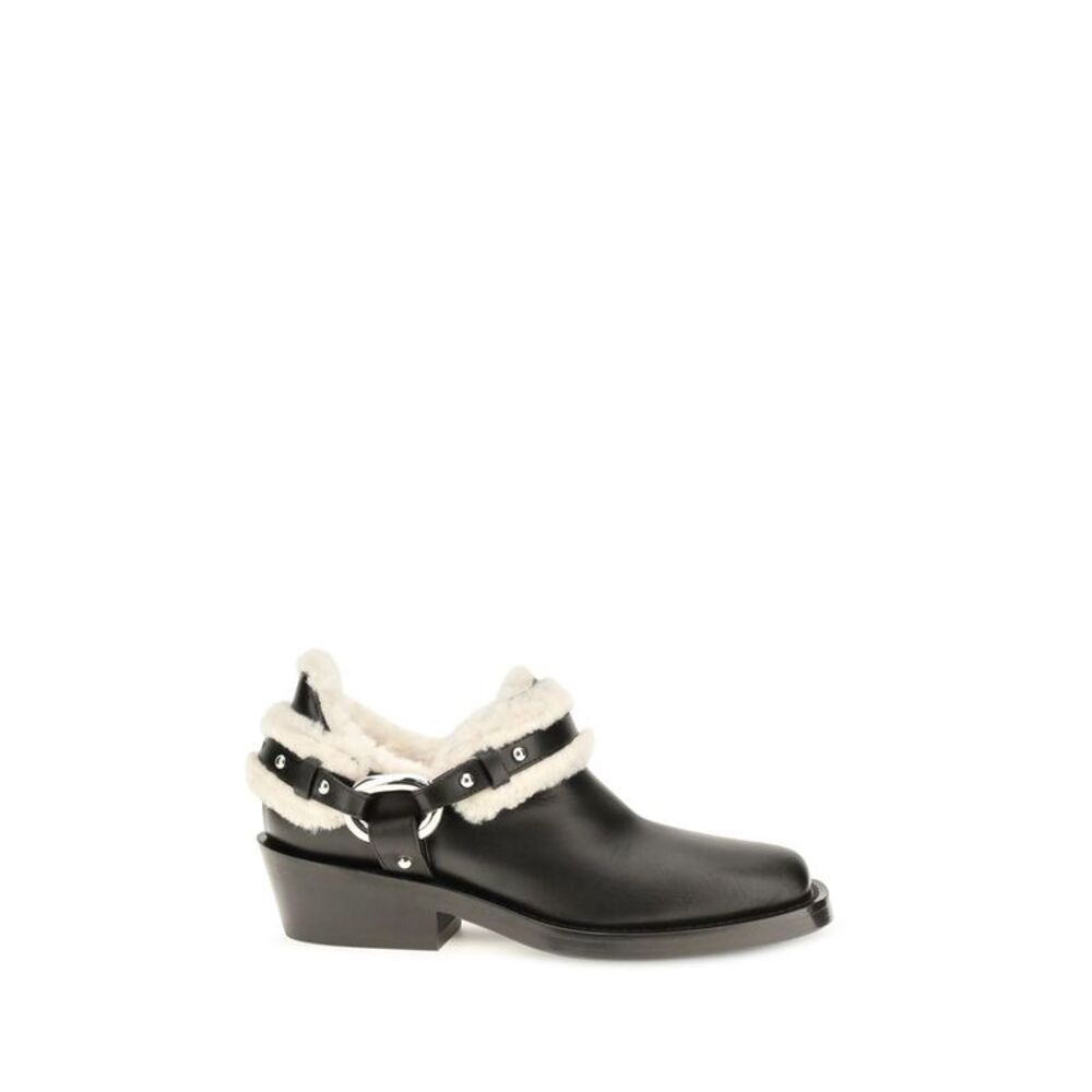 Rabanne Black Calf Leather Bos Taurus Ankle Women's Boots